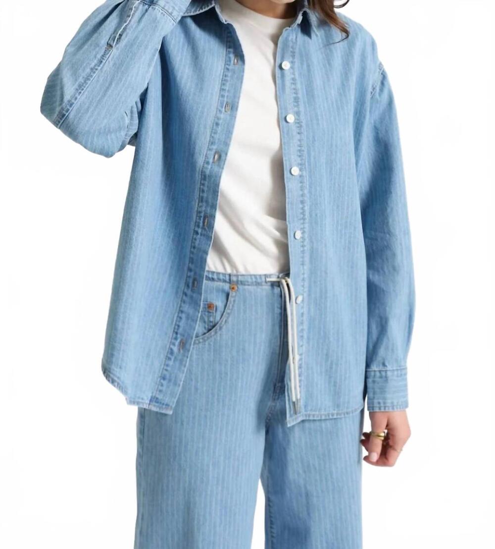 NEW DAZE haven long sleeve shirt in blue